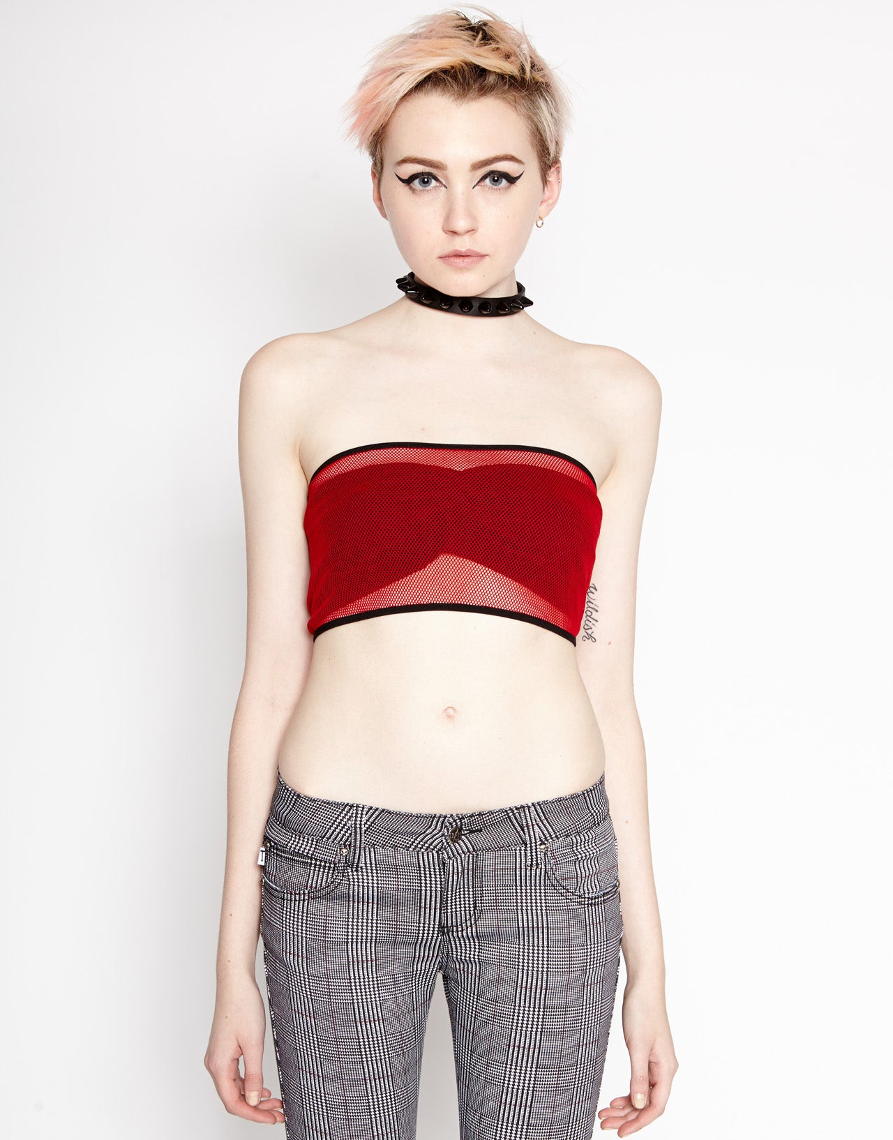 FISHNET BANDEAU RED