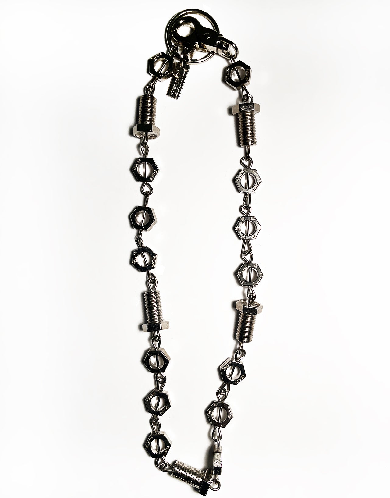 NUT AND BOLT WALLET CHAIN SILVER