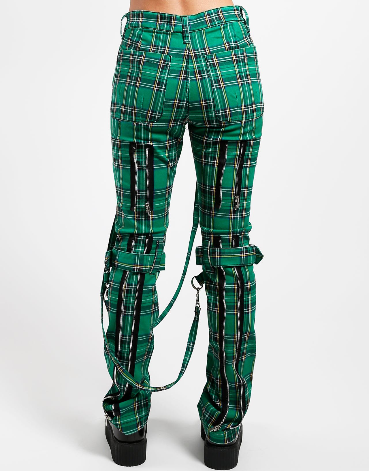 BONDAGE PANT GREEN PLAID