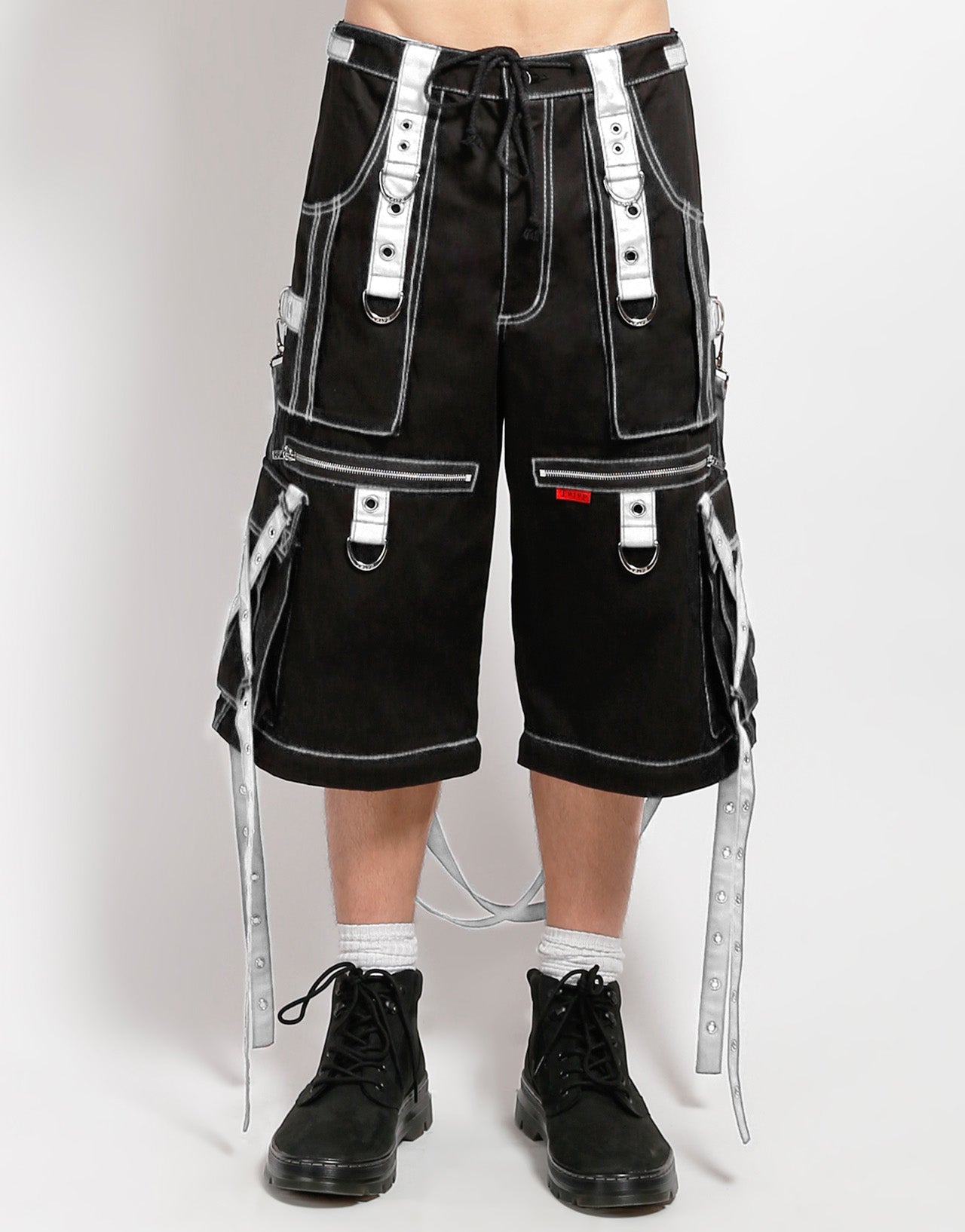 X-STRAP ZIP OFF PANT BLACK/WHITE - TRIPP NYC